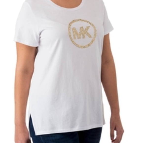 michael kors plus size logo shirt